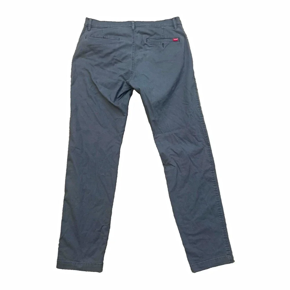 Levi’s XX Chino Men’s Gray Standard Fit Tapered Twill Pants 34x34 Pockets
